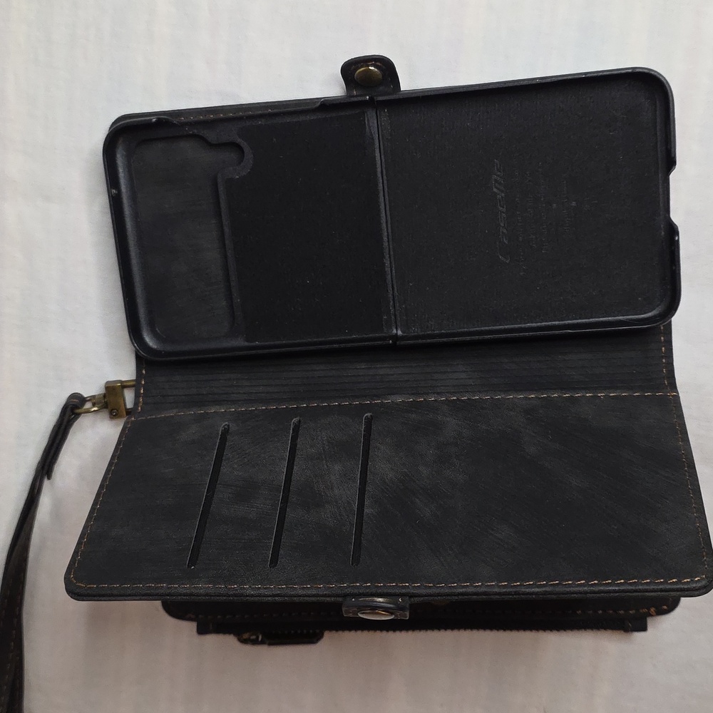 Grey Phone Wallet W/ Magnetic Phone Case Fits Samsung Galaxy Z Flip(2021)[2/$10]